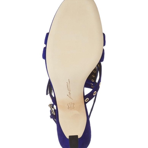 BRIAN ATWOOD Luisa Royal Blue Suede Leather Sandals Women’s Heels Pumps Shoes 6 - Picture 7 of 13